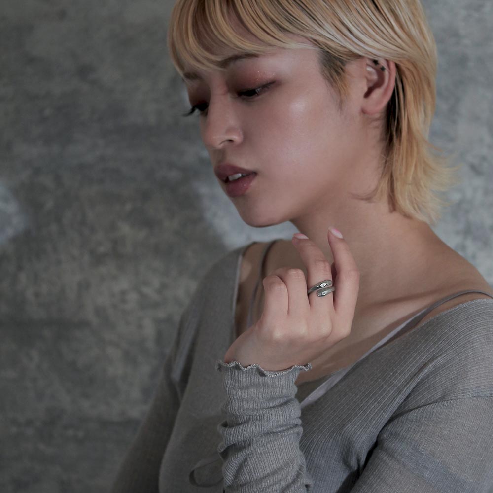 Faceted Tin Open Ring