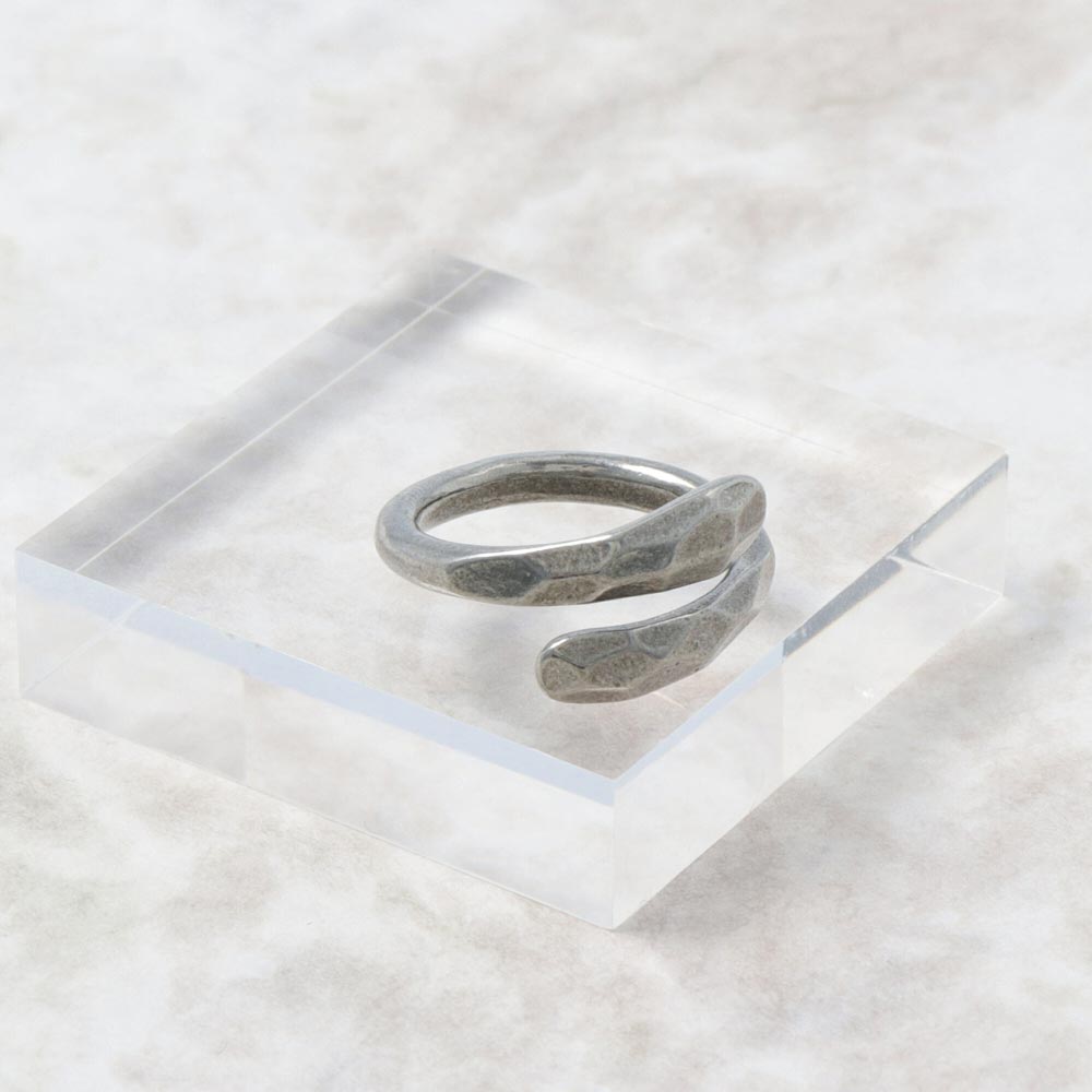 Faceted Tin Open Ring