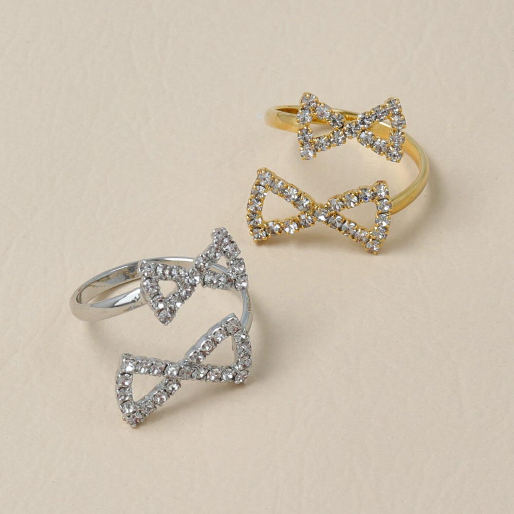 Jeweled Double Bow Ring