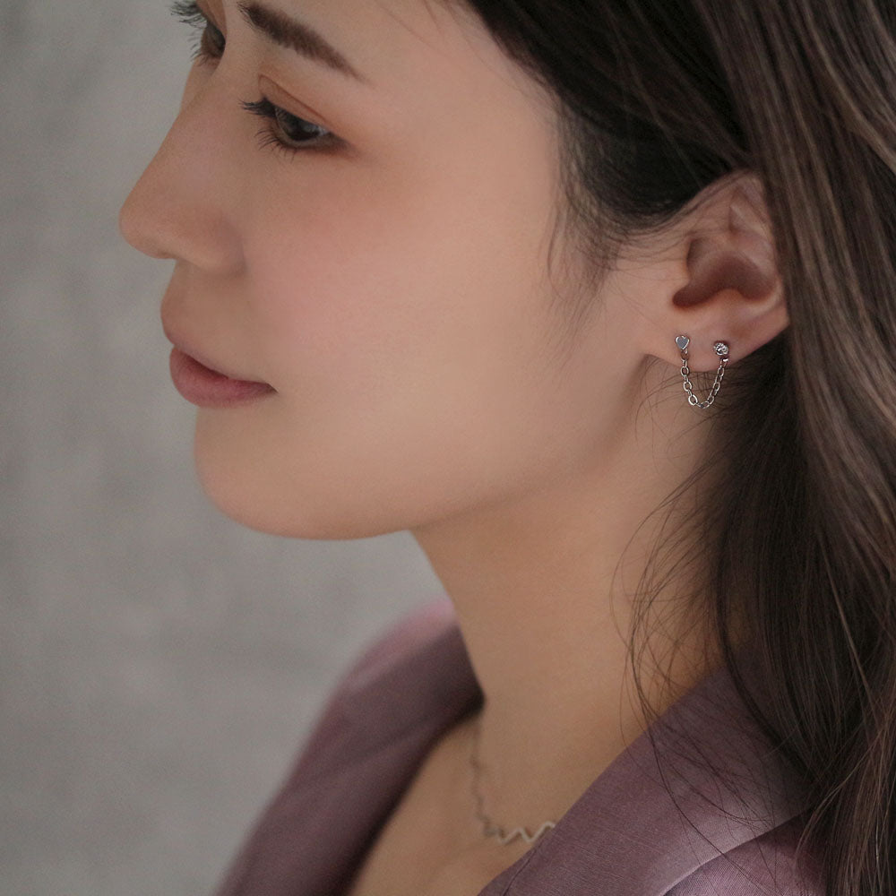 Heart Multiway Titanium Earrings
