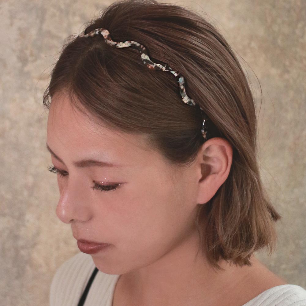 Wavy Marble Acetate Headband