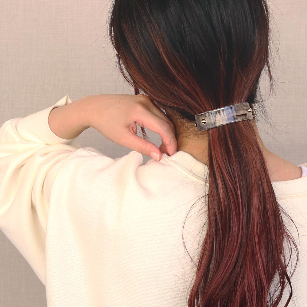 Firm Grip Studded Marble Barrette