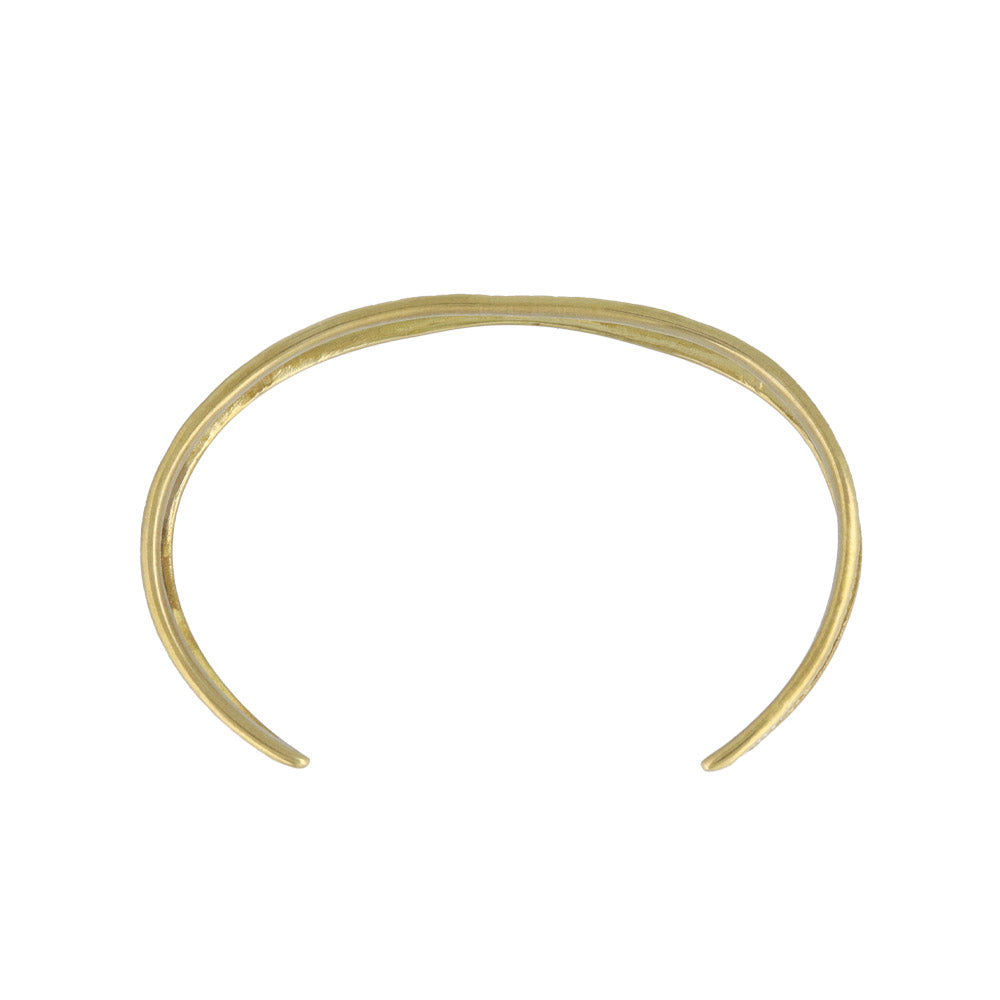 Double Brass Open Bangle