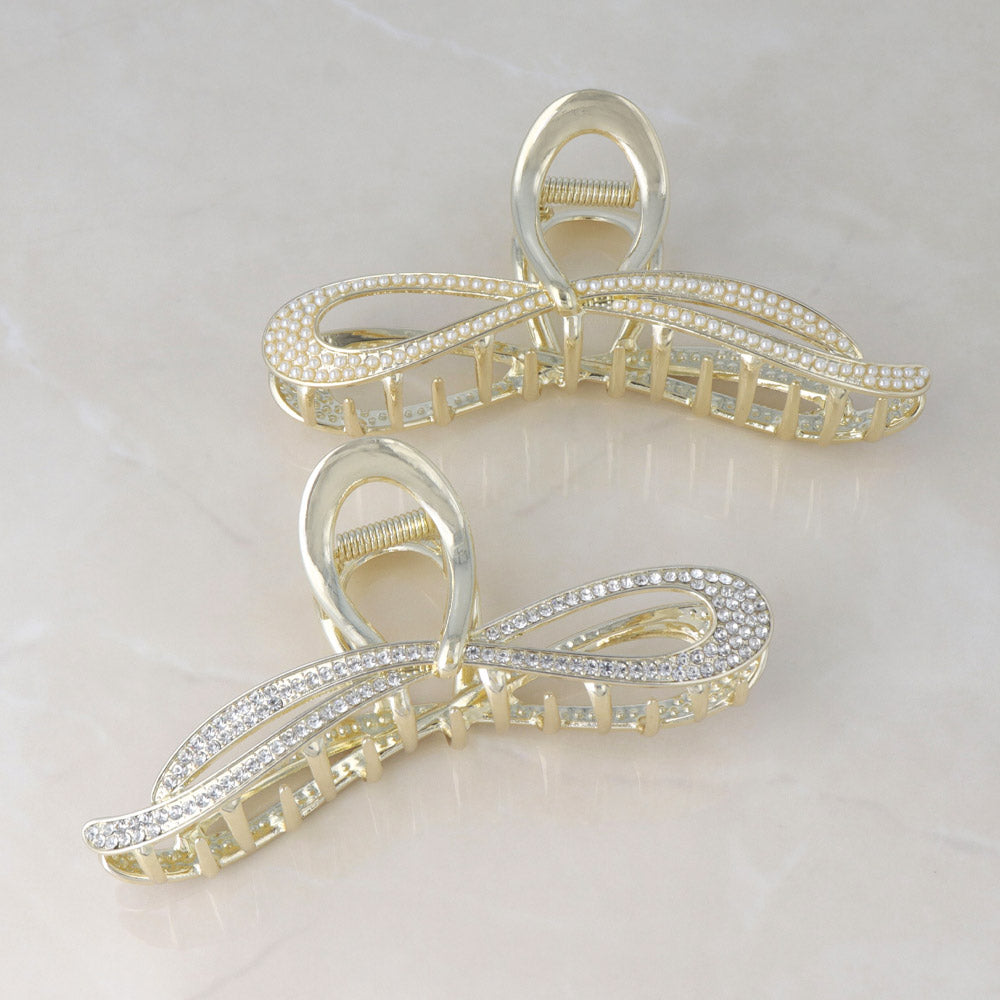 Jeweled Loop Hair Claw Clip