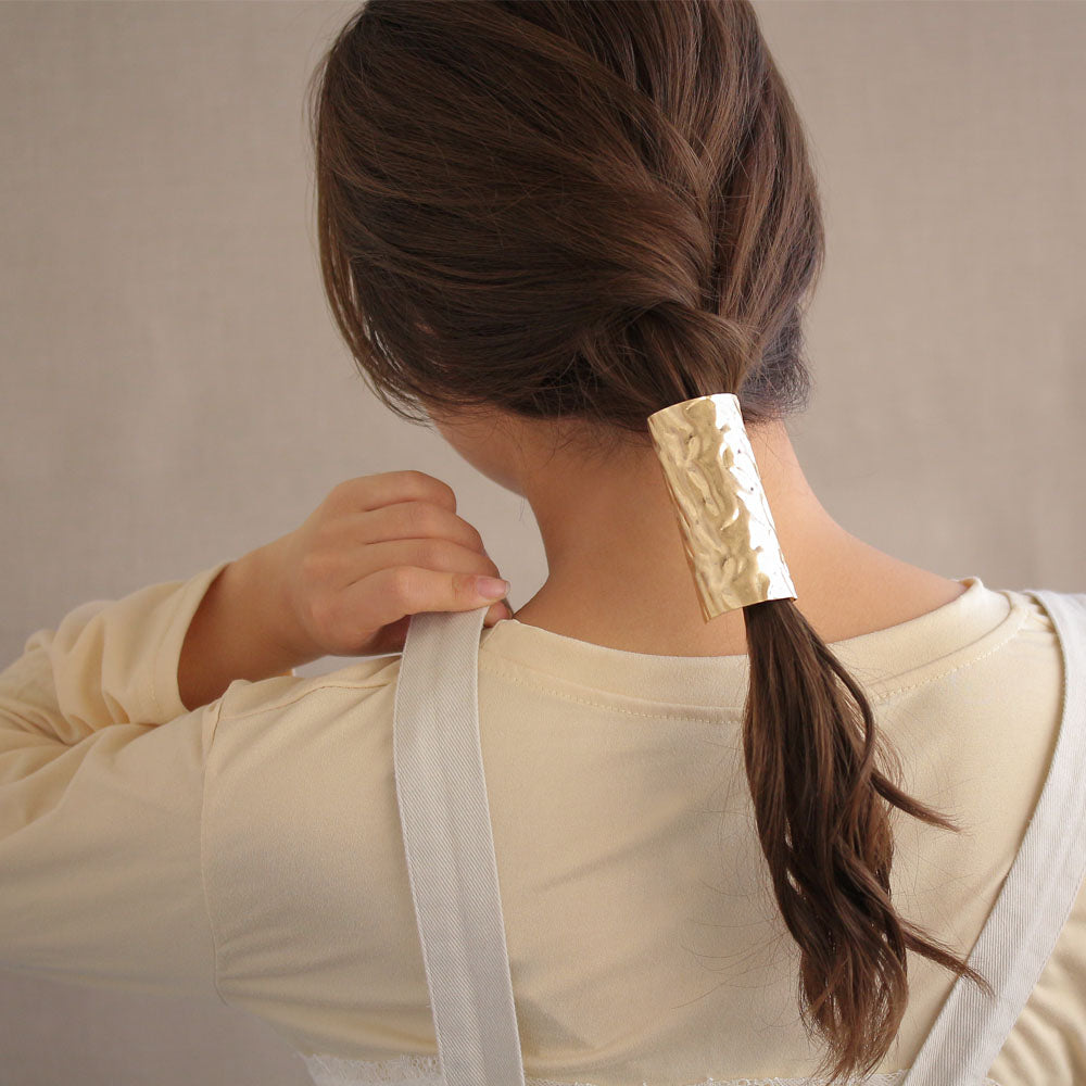 Long Hammered Arch Ponytail Cuff