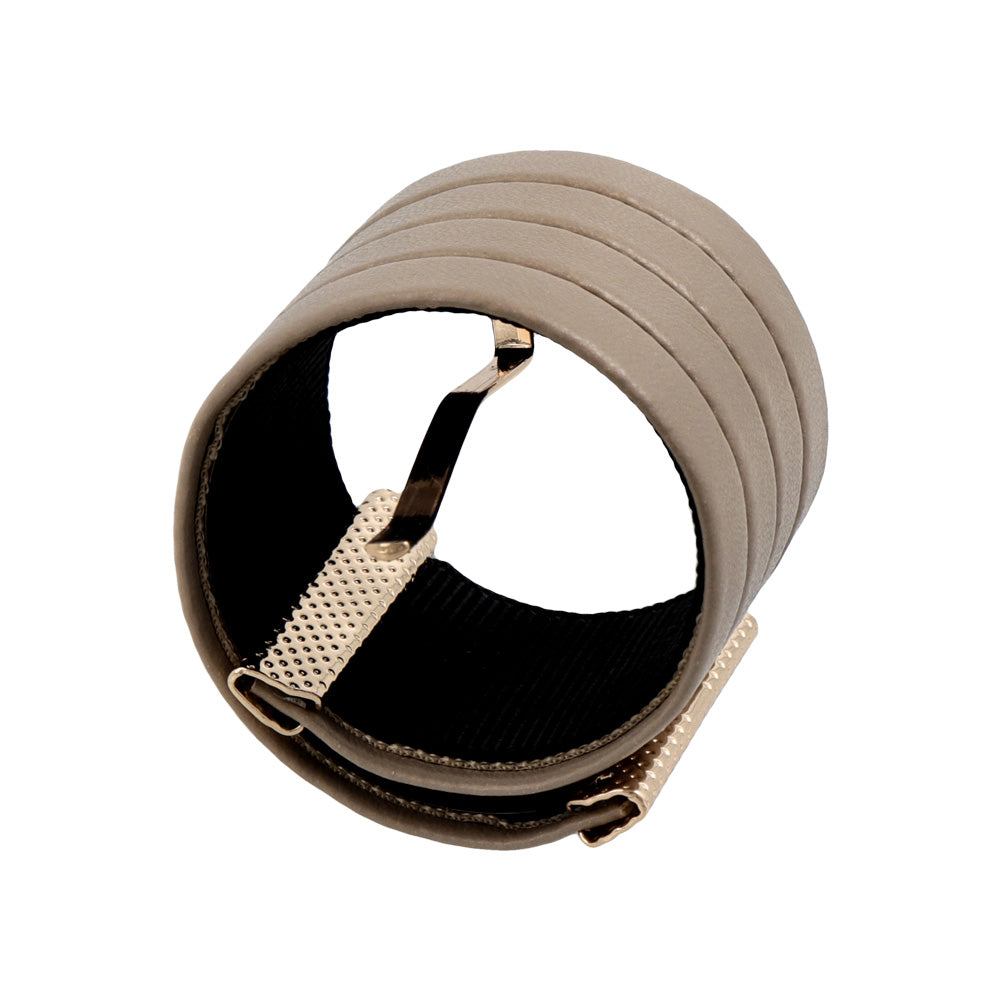 Faux Leather Roll Ponytail Cuff