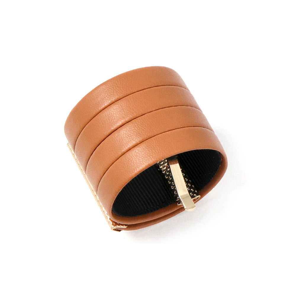 Faux Leather Roll Ponytail Cuff