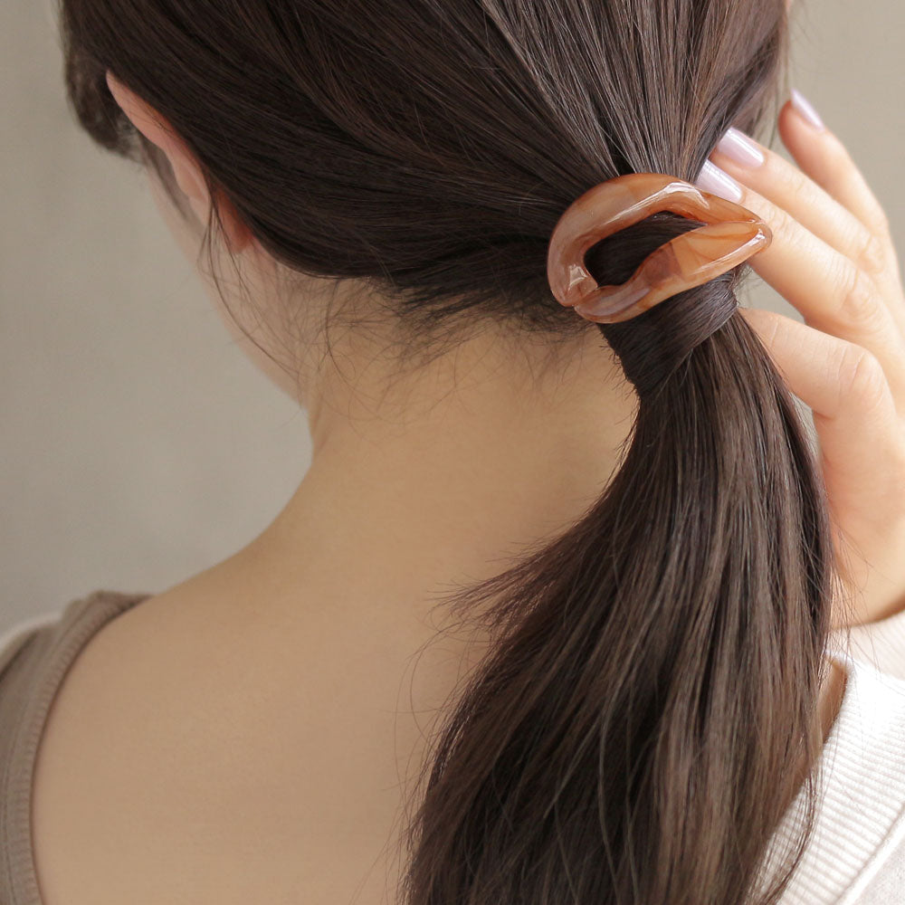 Marble Cutout Ponytail Cuff