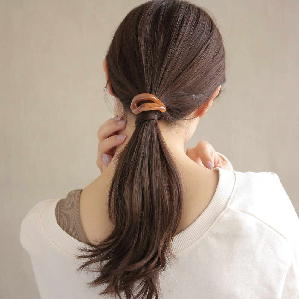 Marble Cutout Ponytail Cuff