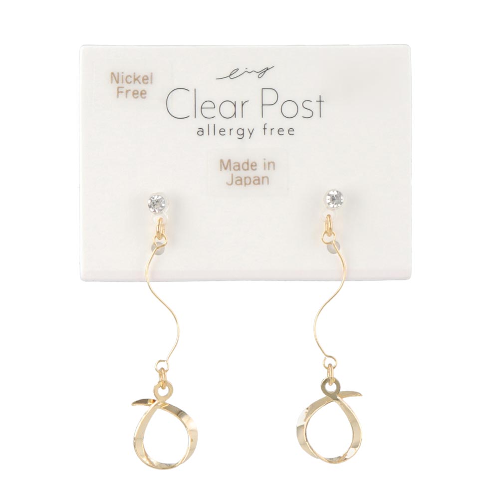 Dangling Loop Plastic Post Drop Earrings