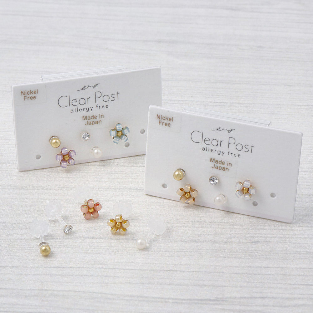 Floral Plastic Earring Set - osewaya