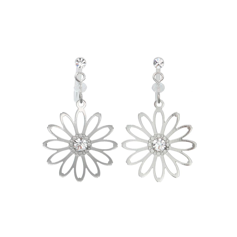 Marguerite Flower Drop Invisible Clip Ons