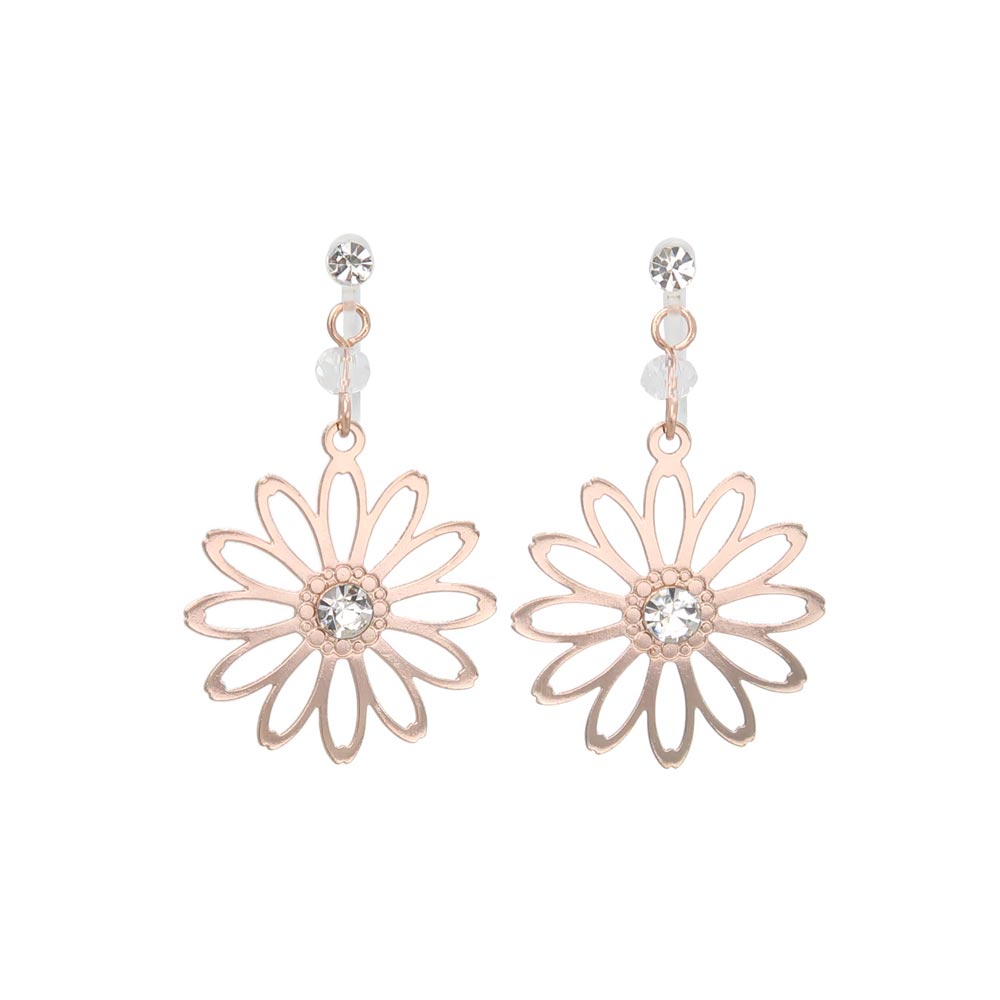 Marguerite Flower Drop Invisible Clip Ons