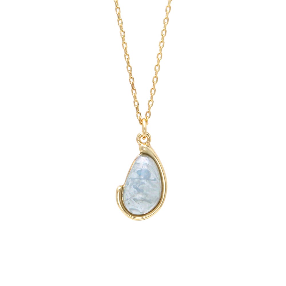Clear Marble Drop Short Necklace
