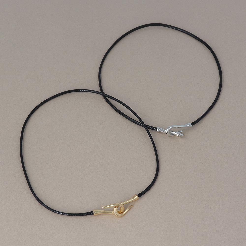 Cord Hook Choker Necklace