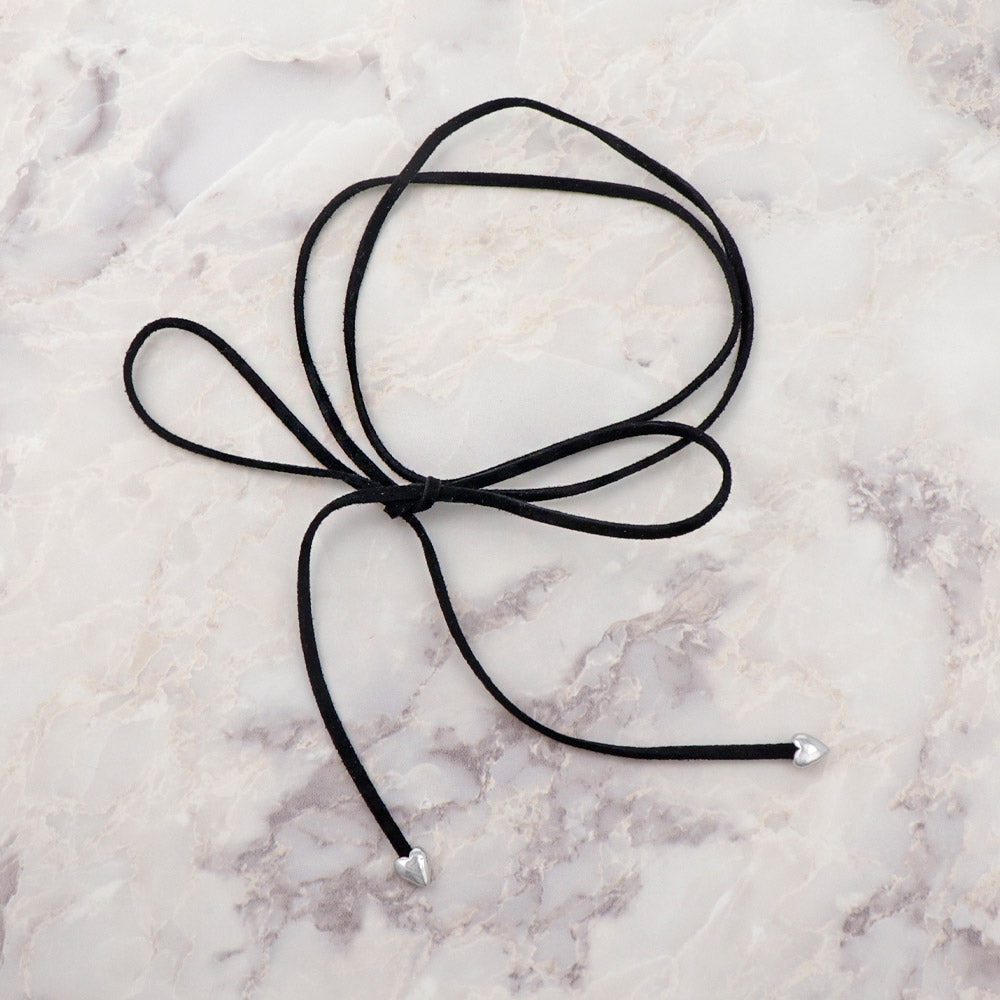 Heart End Cord Choker Necklace