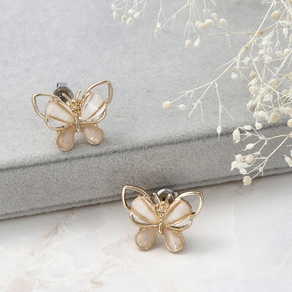 Stoned Butterfly Studs