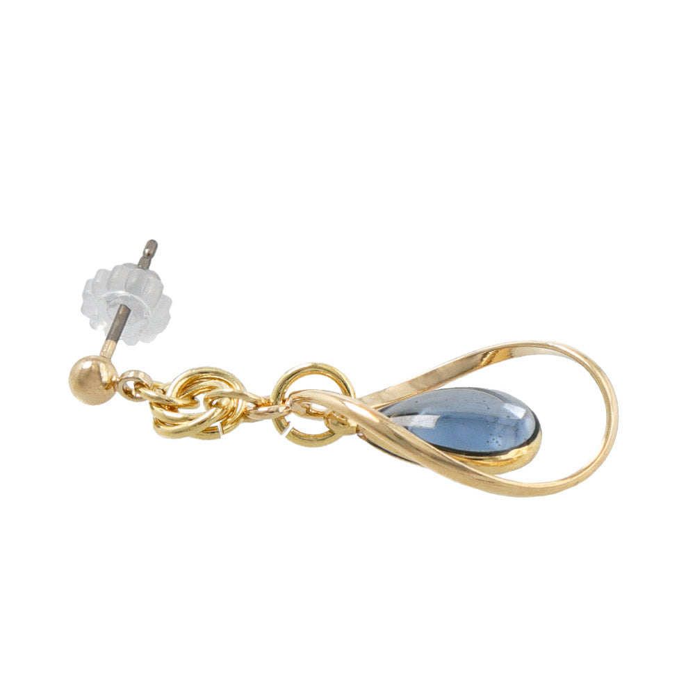Oval Drop Titanium Earrings