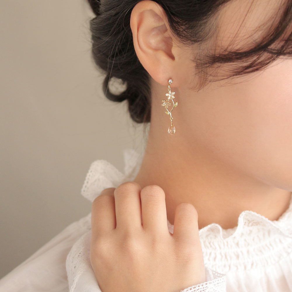 Small Flower Drop Earrings