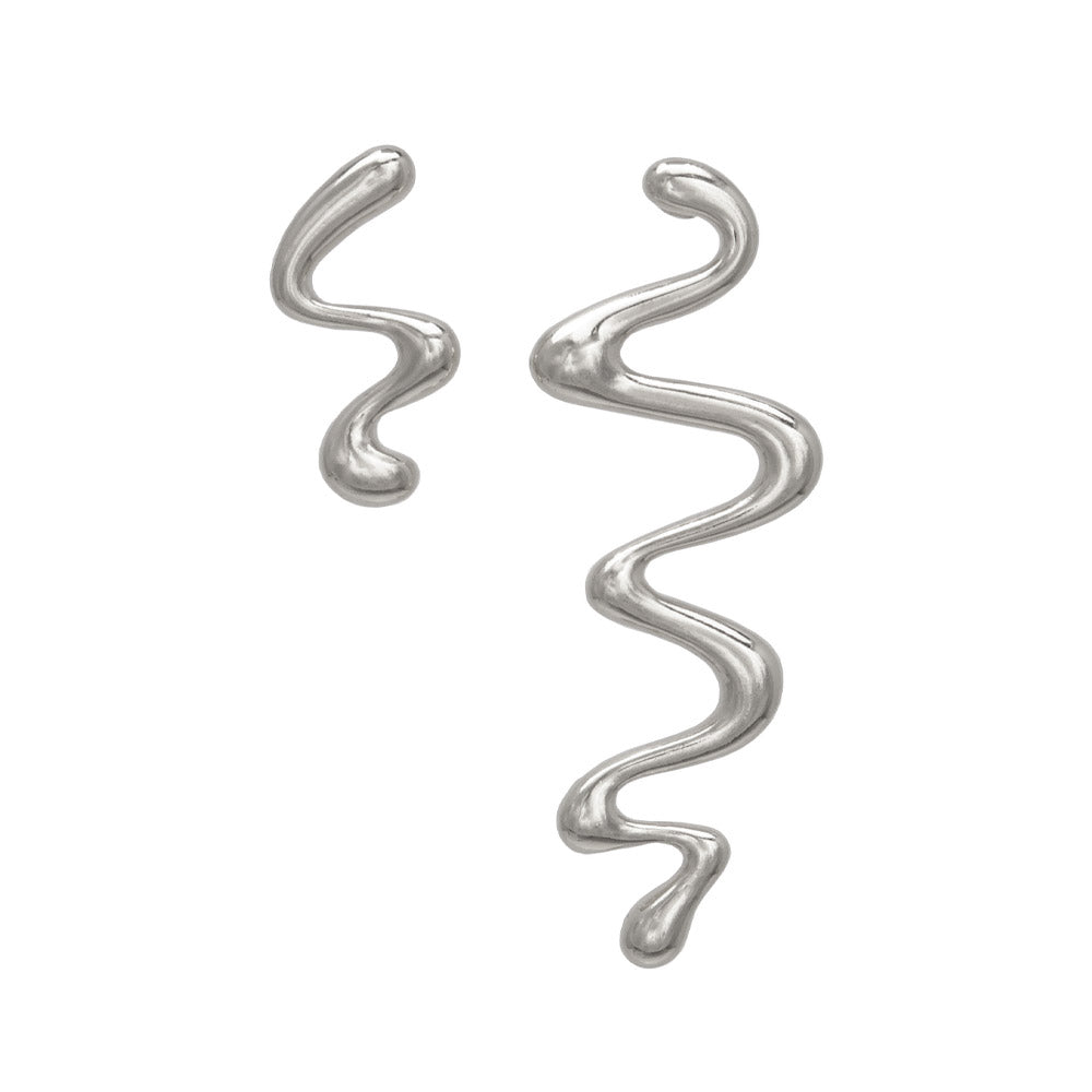 Melting Wave Mismatched Earrings