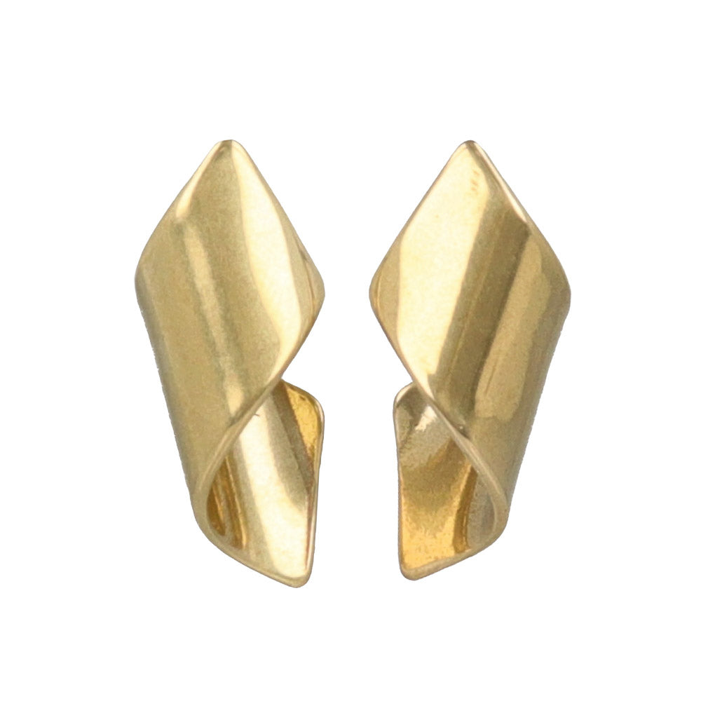 Curve Statement Brass Earrings