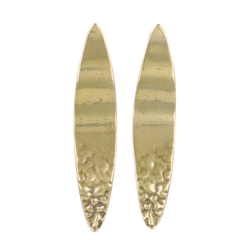 Textured Board Brass Earrings