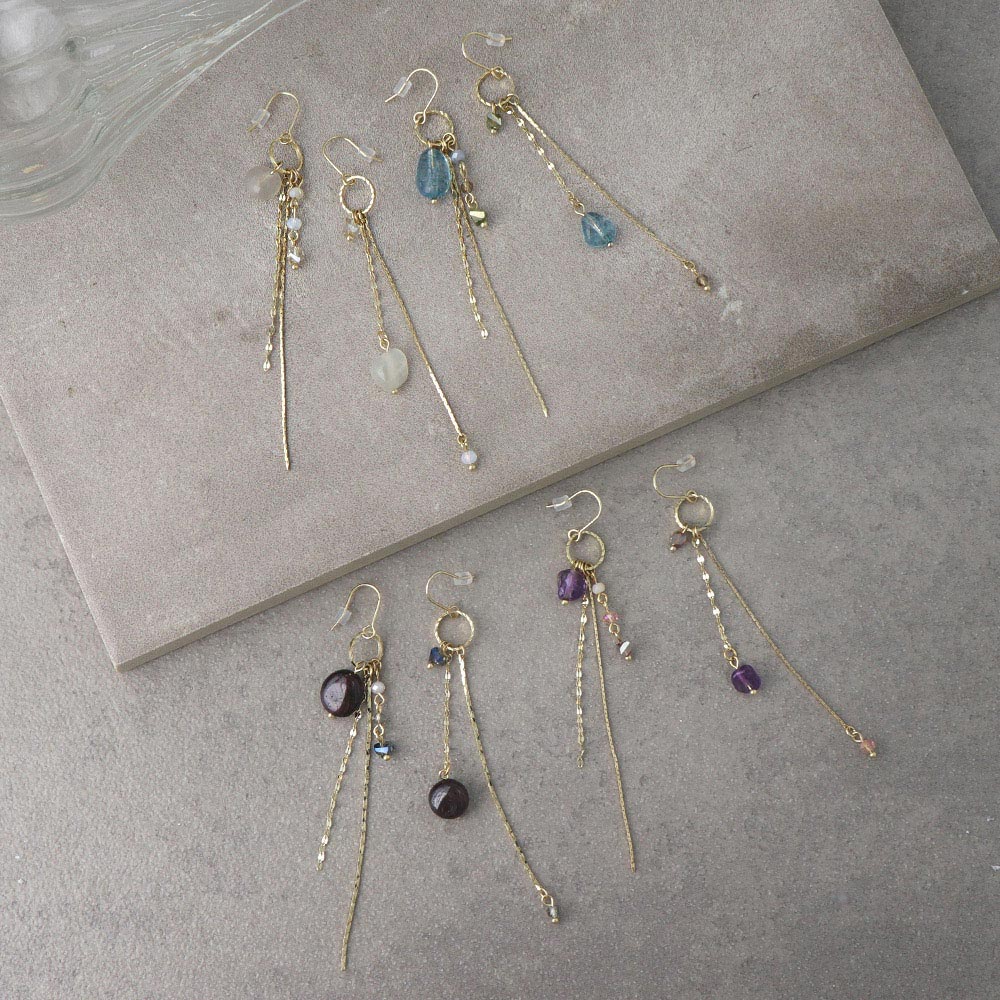 Multi Drop Linear Earrings - osewaya