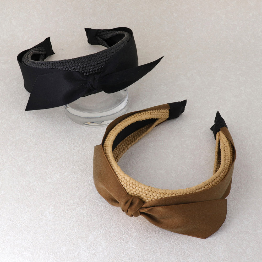 Top Bow Rattan Headband - osewaya