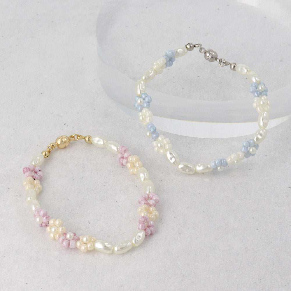 Magnet Clasp Bead Bracelet - osewaya