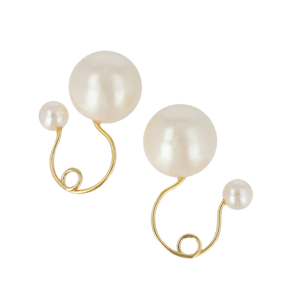 8mm Faux Pearl Invisible Clip On Earrings