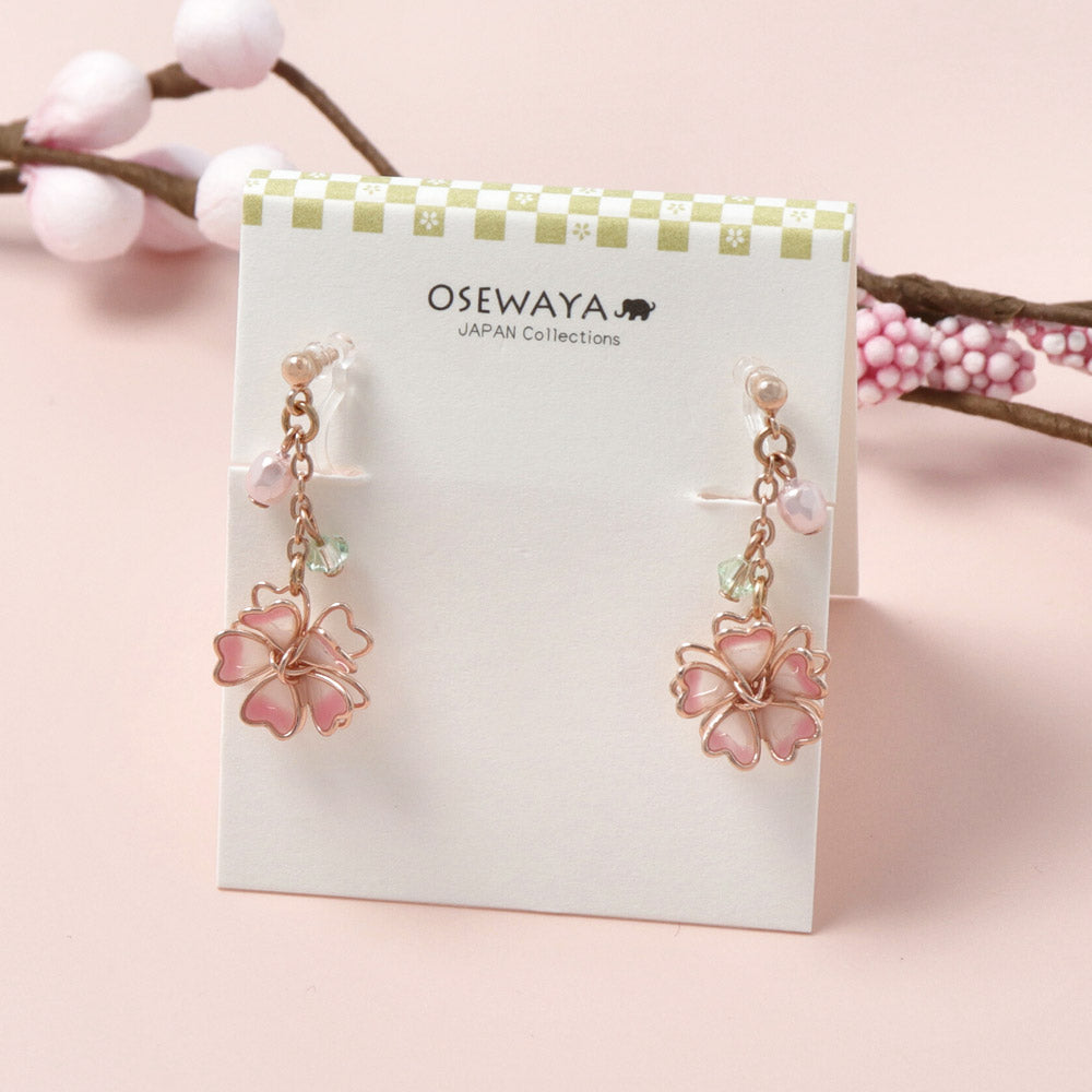 Sakura Invisible Clip On Earrings