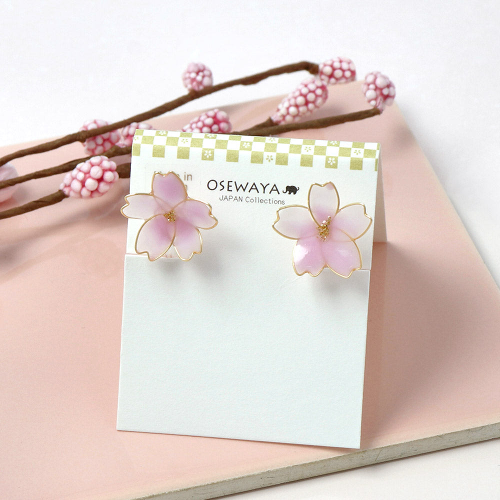 Sakura Invisible Clip On Earrings - osewaya