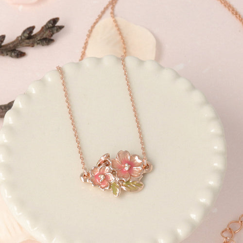 Sakura Cluster Short Necklace - osewaya