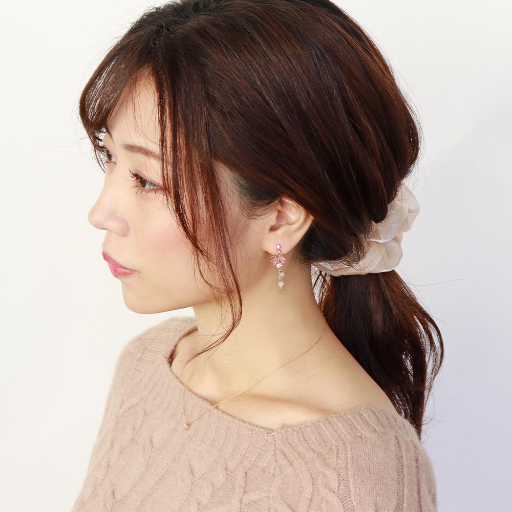 Sakura Front Back Earrings
