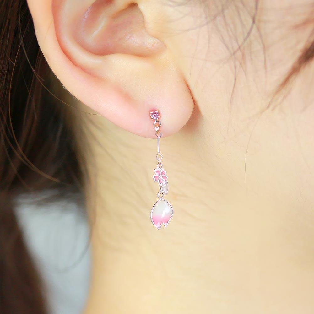 Sakura Petal Long Earrings