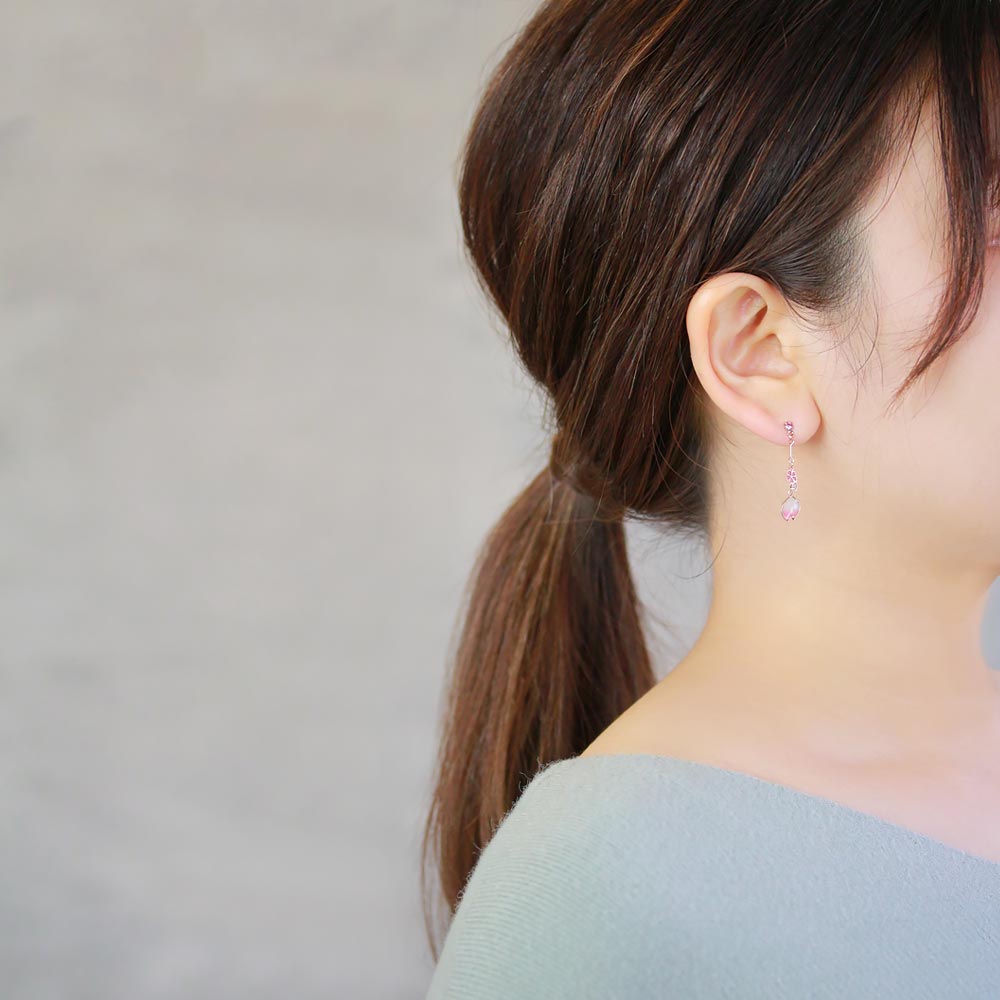 Sakura Petal Long Earrings