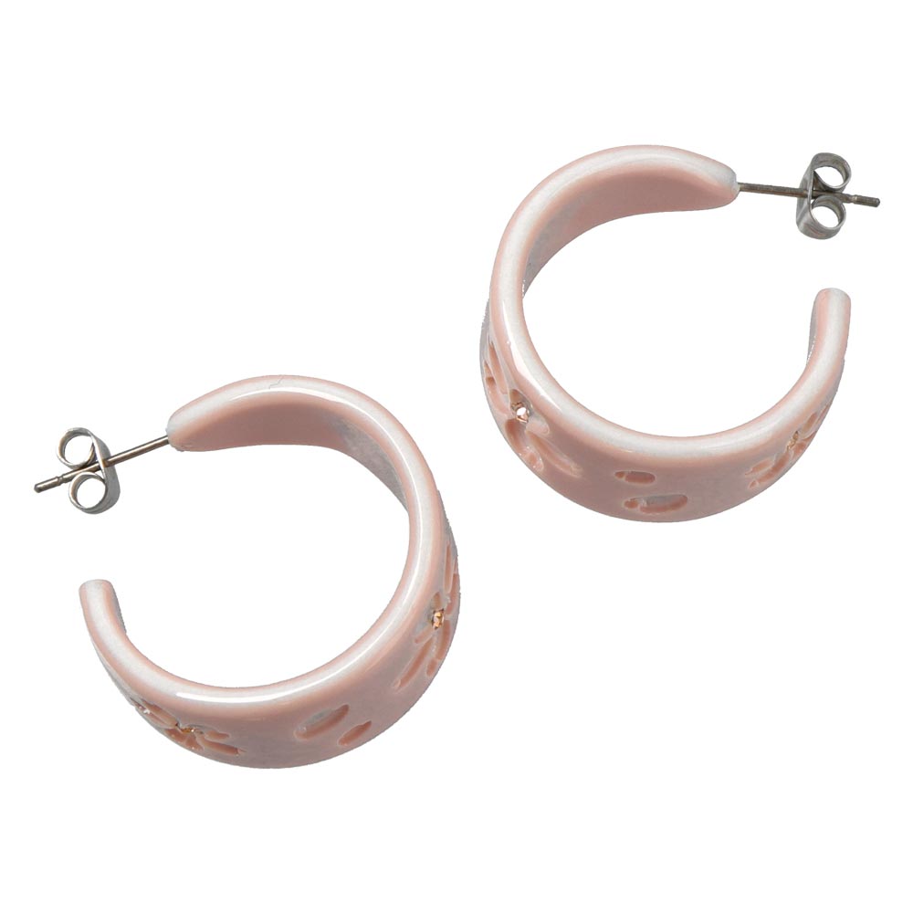 Chunky Sakura Hoop Earrings