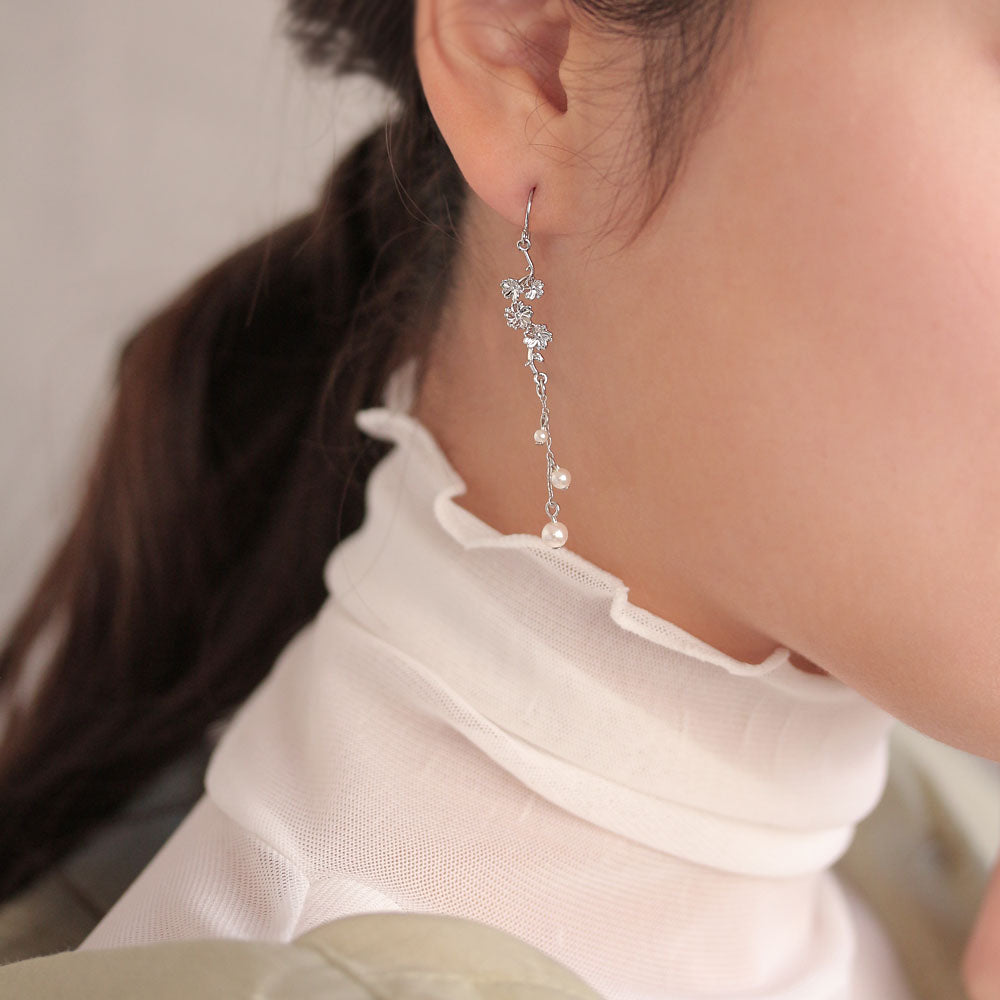 Sakura Long Drop Earrings