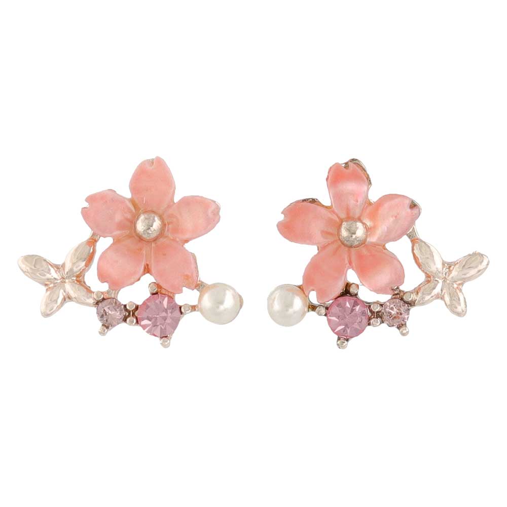 Sakura Decor Stud Earrings