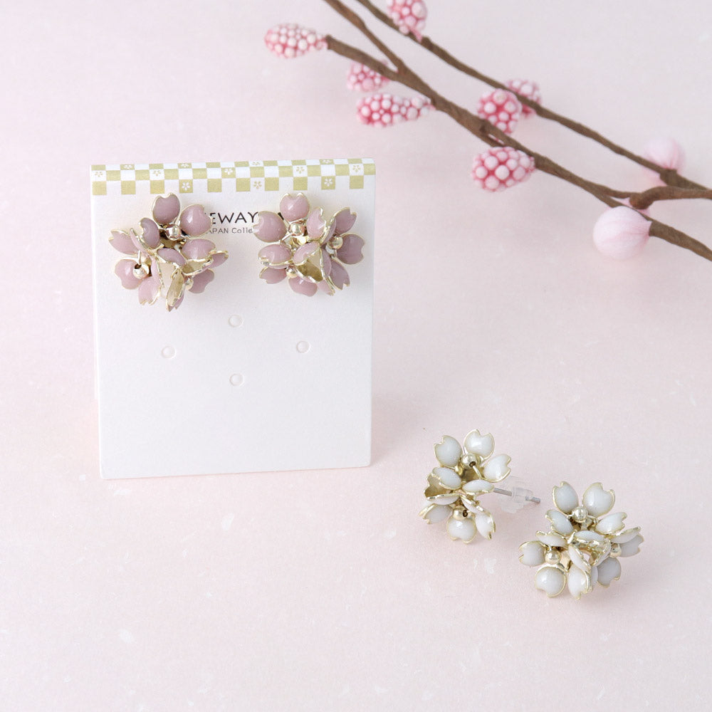 Sakura Cluster Stud Earrings - osewaya