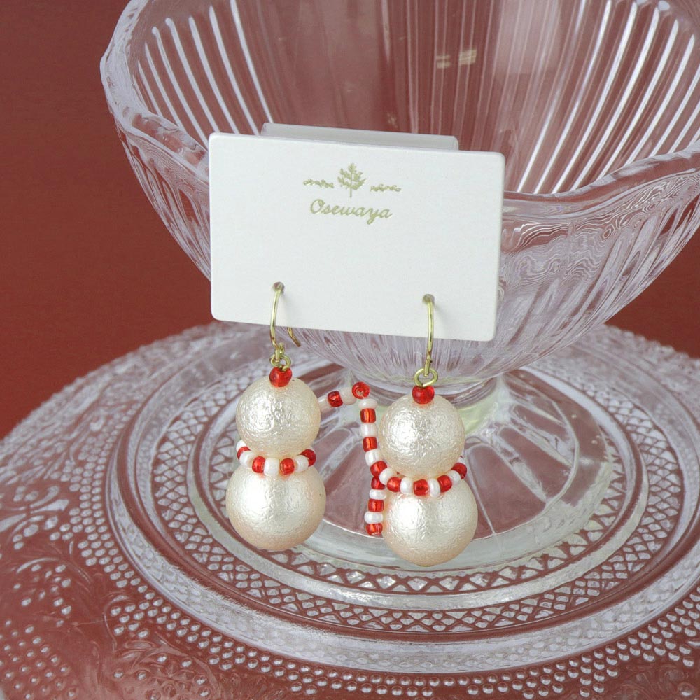 Snowman Festive Ornament Earrings - osewaya
