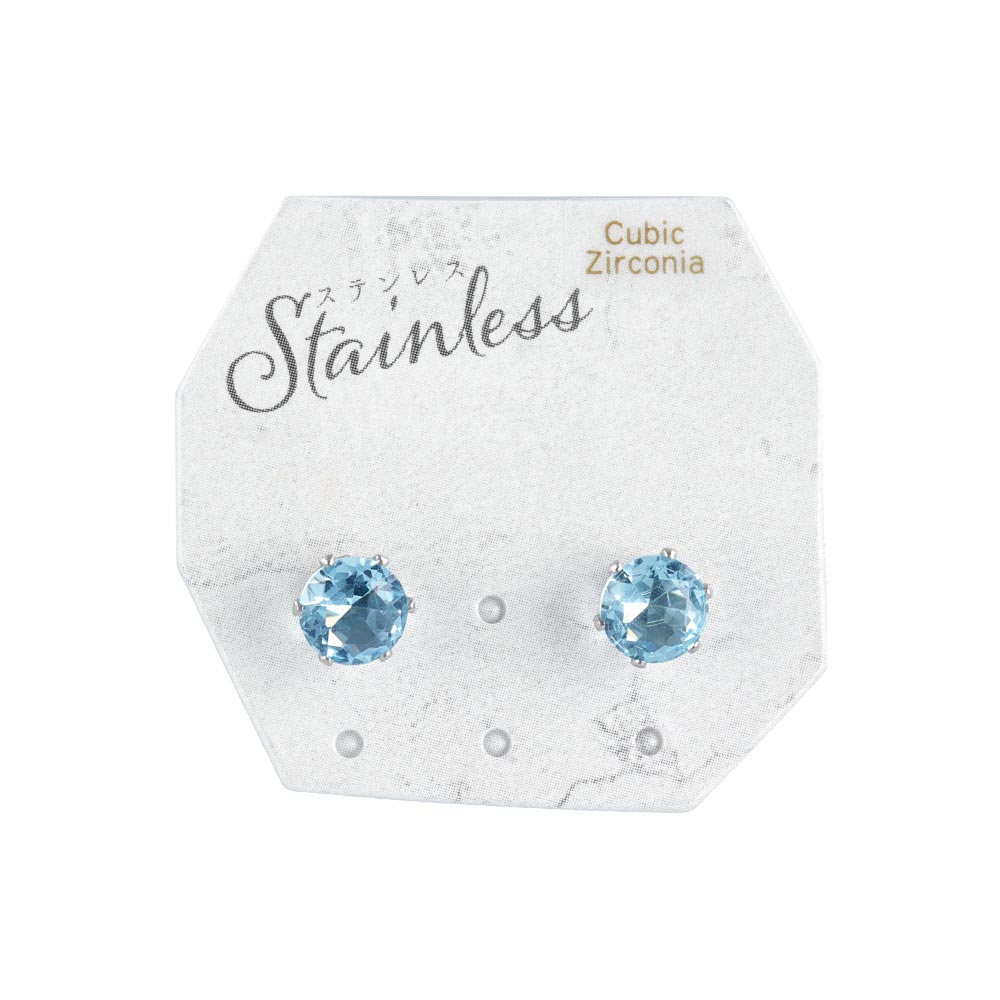 Stainless Steel Cubic Zirconia Studs