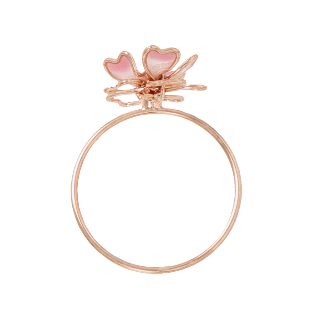 Cherry Blossom Pink Gold Tone Ring