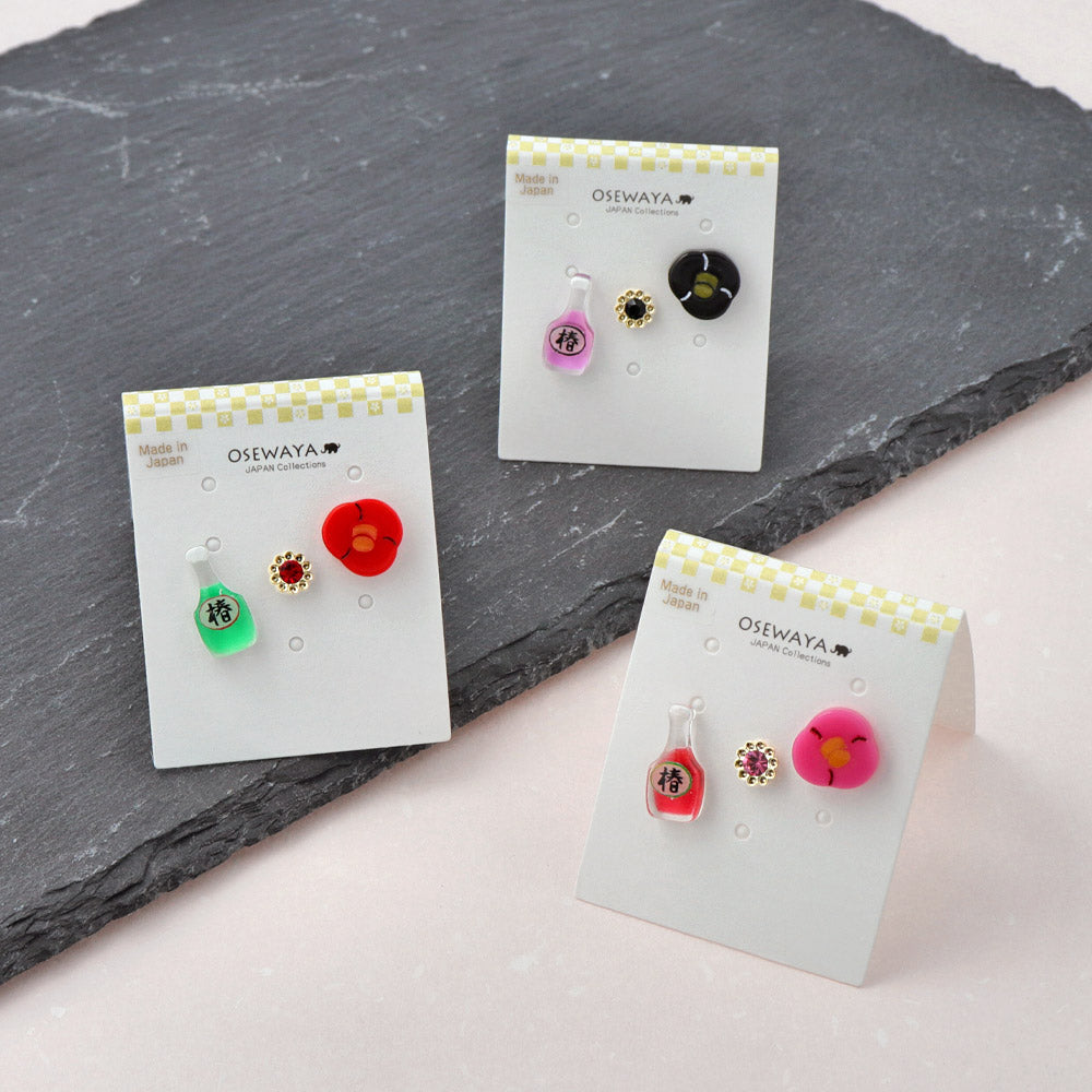 Camellia Toy Earring Set - osewaya