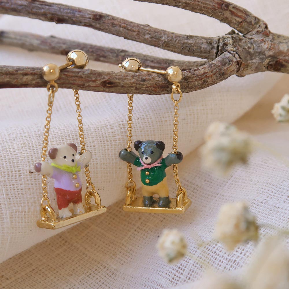Little Bear Swing Earrings - osewaya