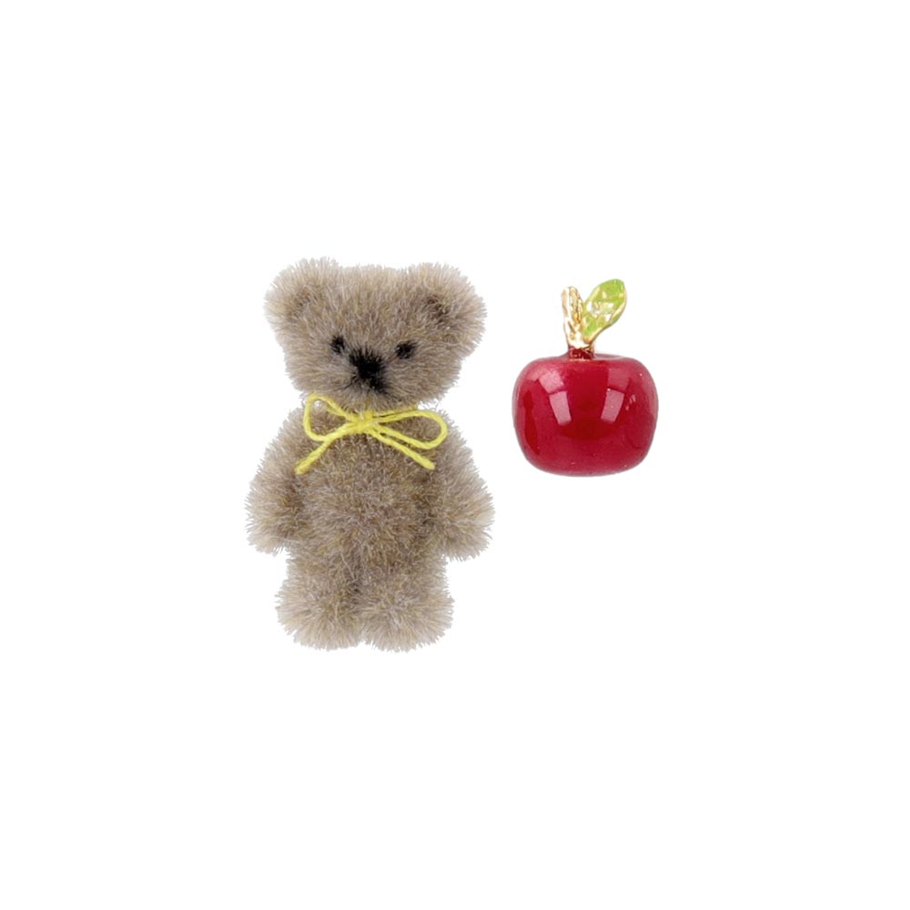 Little Bear and Apple Earrings