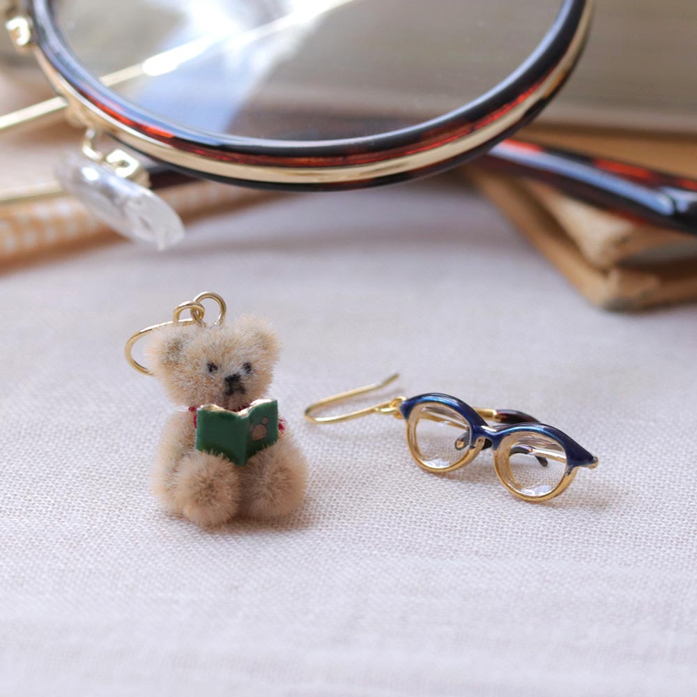 Little Bear and Glasses Earrings - osewaya
