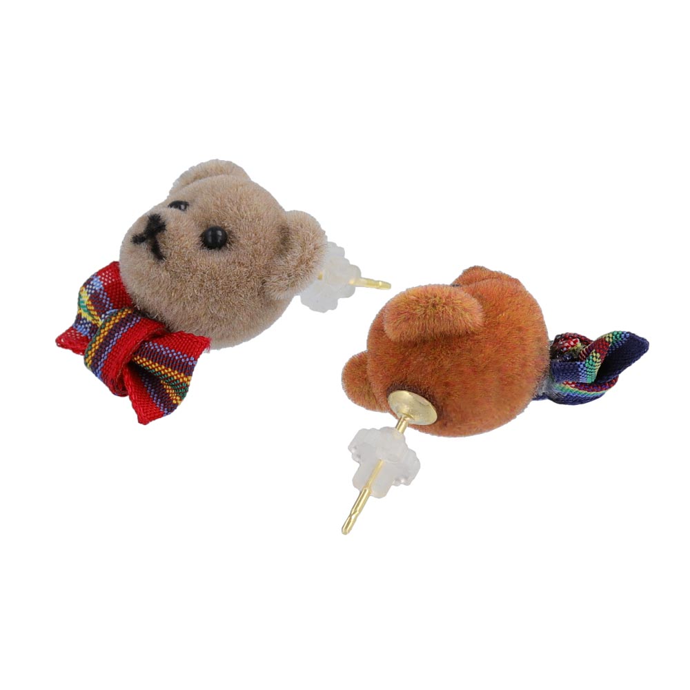 Teddy Bear Bow Tie Earrings