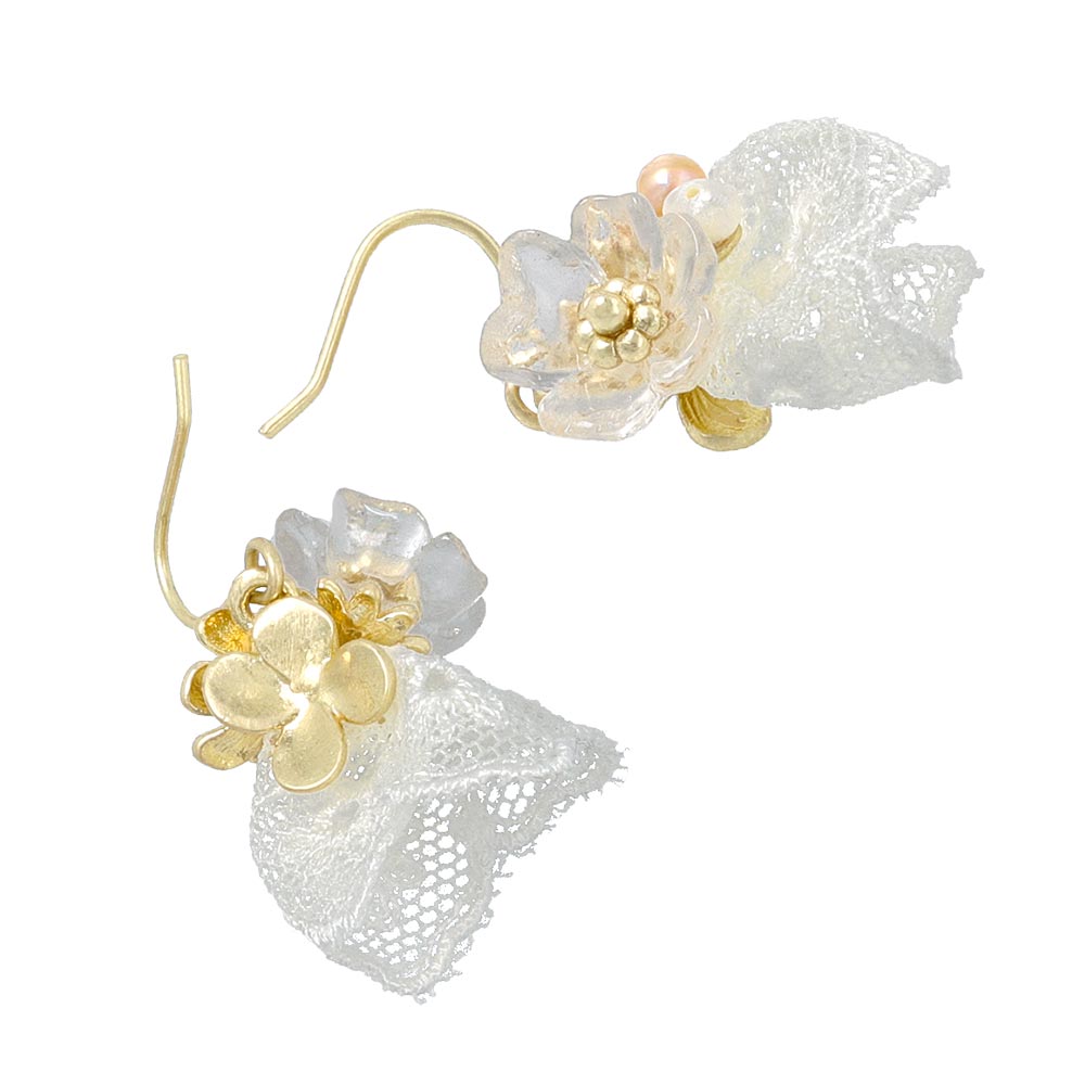 Flower Skirt Drop Earrings