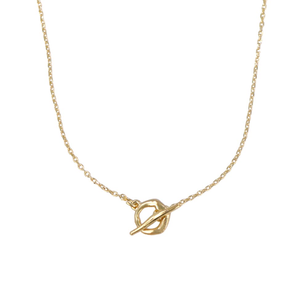 22K Gold Plated Ball Station Necklace